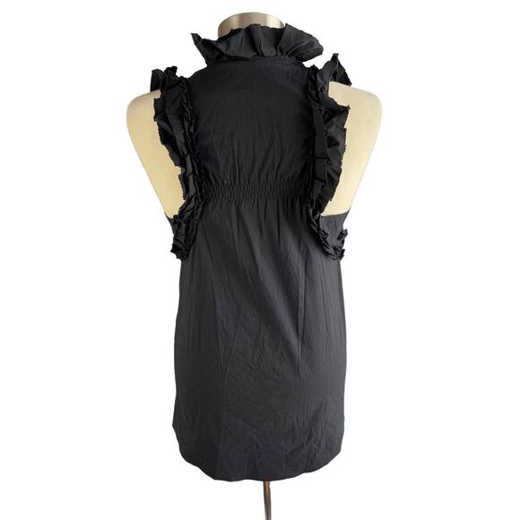 BCBGMAXAZRIA Women's Size XXS Ruffle Sleeveless Button-Down Shirt - Picture 3 of 10